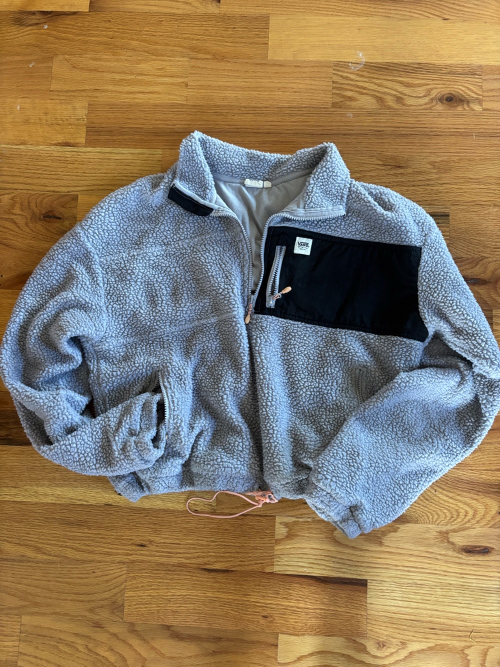 Vans Light Purple Sherpa Jacket with Black Chest Pocket
